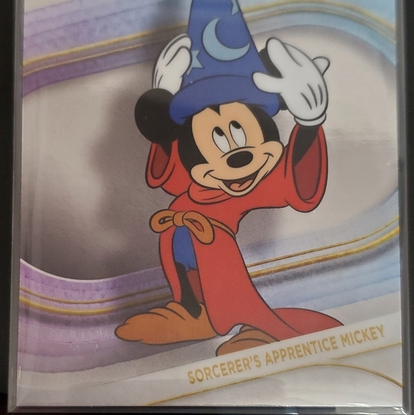 Topps Chrome 2025 Disney Fantasia Sorcerer Mickey & Magic Broom Trading Cards - Picture 5 of 6